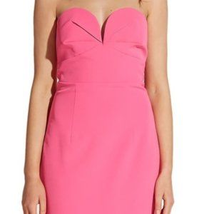 BARDOT KAYLA MIDI DRESS PINK SHOCK SZ LARGE NWT